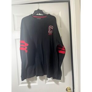 Vintage Coogi Mens XXL Waffle Knit Thermal Shirt Black Red Varsity Long Sleeve